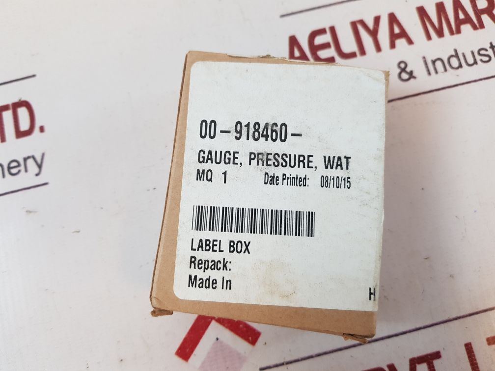 Hobart 00-918460 Water Pressure Gauge 0 To 60 Psi 0 To 400 Kpa