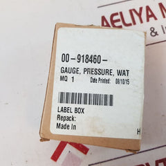 Hobart 00-918460 Water Pressure Gauge 0 To 60 Psi 0 To 400 Kpa