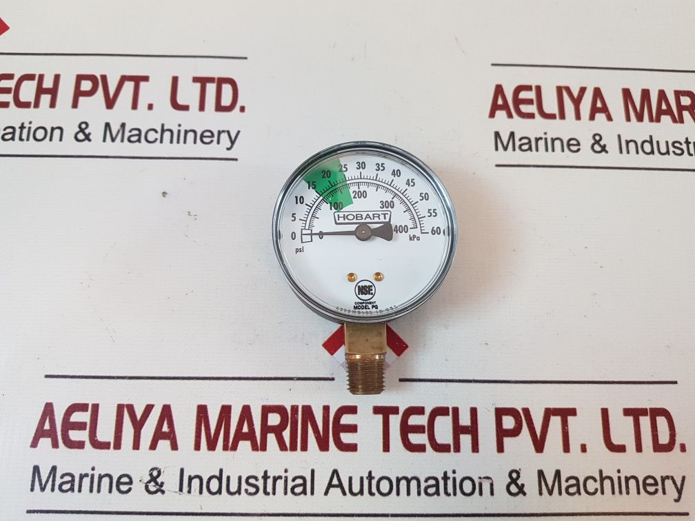 Hobart 00-918460 Water Pressure Gauge 0 To 60 Psi 0 To 400 Kpa