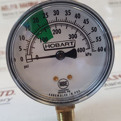 Hobart 00-918460 Water Pressure Gauge 0 To 60 Psi 0 To 400 Kpa