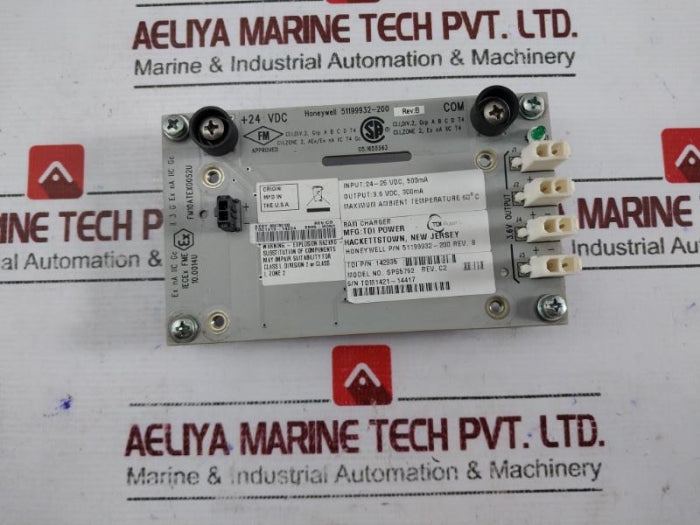 Honeywell 51199932-200 Ram Charger Without Battery Rev B 24-26 Vdc 800780100