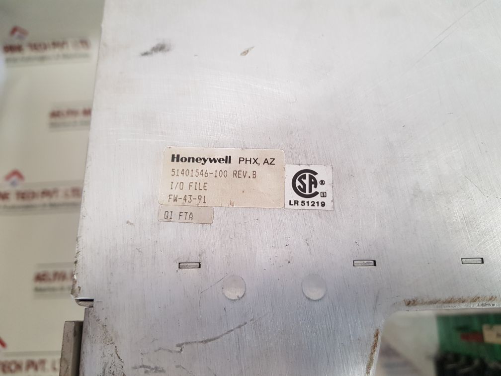 Honeywell 51401546-100 rev.b i/o file chasis rack 51401406-100
