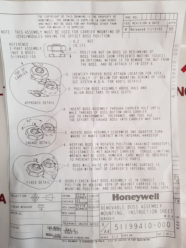 Honeywell Cc-tfb811 Fieldbus Interface Red.-8 Nets 51306751-175