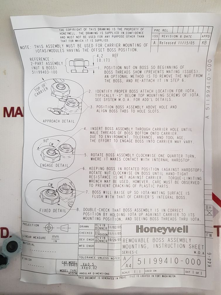 Honeywell Cc-tfb811 Fieldbus Interface Iota 51306751-175