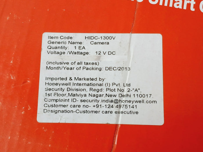 Honeywell Hidc-1300V 1/3" Progressive Scan 1.3 Megapixel Cmos Camera Sensor