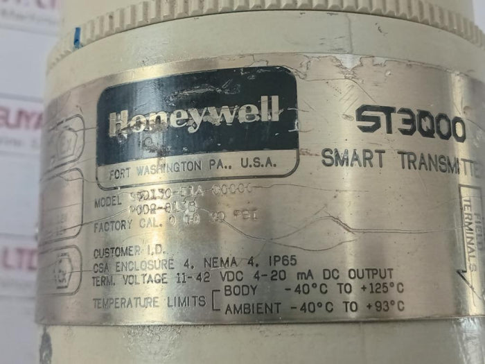 Honeywell Std130-e1a-00000-p0d2-813d St3q00 Smart Transmitter