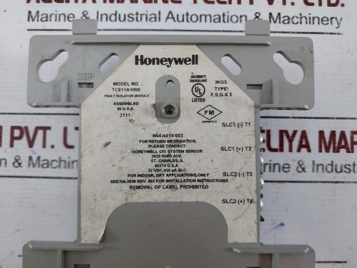 Honeywell Tc811a1006 Fault Isolator Module Type F,s,g And E 32 Vdc