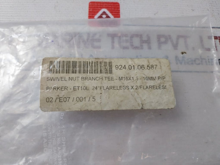 Hy-lok 10L Swivel Nut Branch Tee 10Mm Pip
