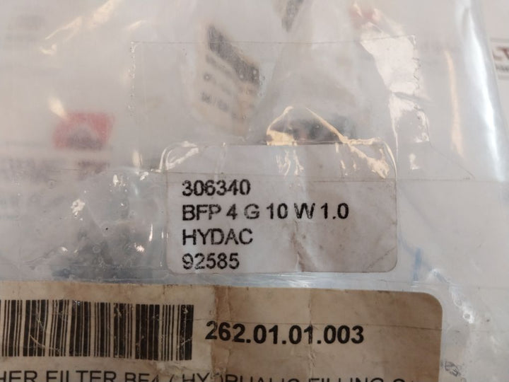 Hydac Bfp 4 G 10 W 1.0 Tank Breather Filter Bf4 306340