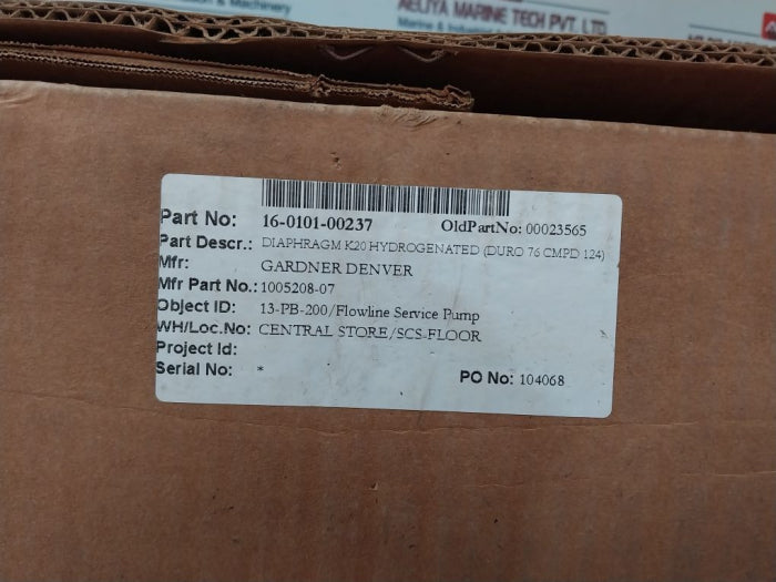 Hydril 1005208-07 Diaphragm K20 Hydrogenated 16-0101-00237
