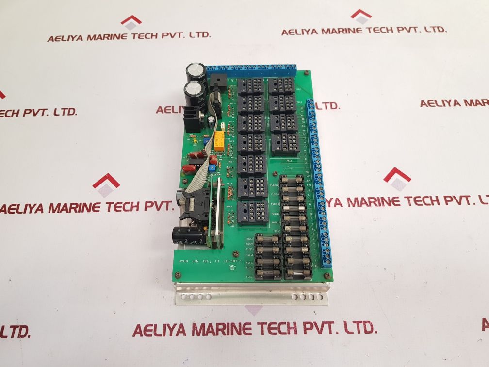 Hyun Jin Hj-107-1 Signal Light Column Pcb Card Used One
