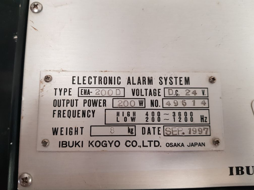 Ibuki Kogyo Ena-200D Electronic Alarm System