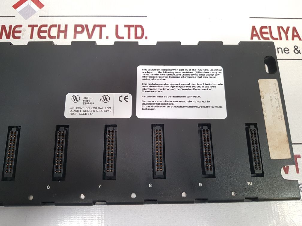 Ge Fanuc Ic693Cpu323M 10-slot Programmable Controller Base
