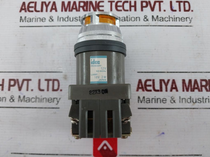 Idec Alne8f811-o Illuminated Push Button Switch (Orange) 12v 50-60hz 10a