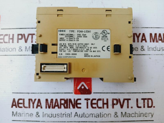 Idec Fc4A-l03A1 Plc Analog Input/Output Module 4-20Ma/0-10V