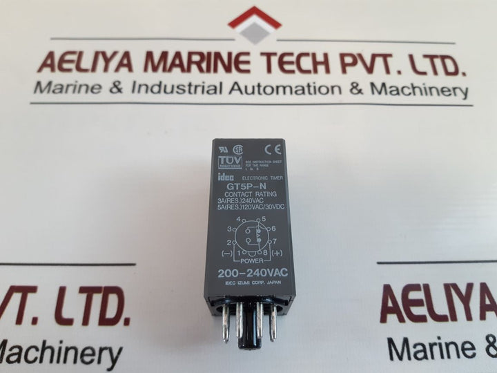 Idec Gt5P-n Electronic Timer 0 To 30 Sec 5A(Res.)120Vac/30Vdc