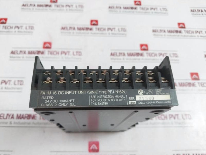 Idec Pfj-n162U Pfj-t081U 16-dc Input Unit With 8-relay Output Unit 24Vdc 10Ma/Pt