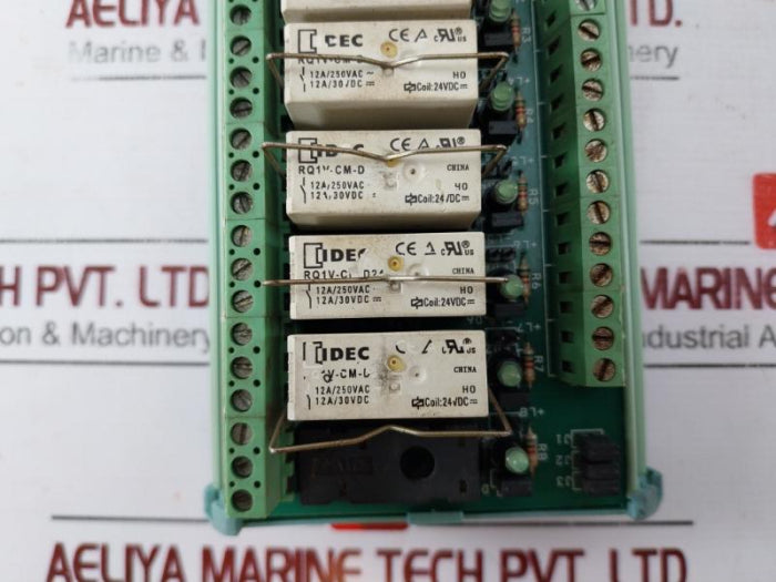 Idec Rq1v-cm-d24 Relay Module 12a 250vac 30vdc Coil 24vdc
