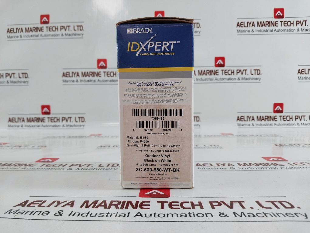 Idxpert Xc-500-580-wt-bk Labeling Cartridge Outdoor Vinyl 13Mm X 9.1M
