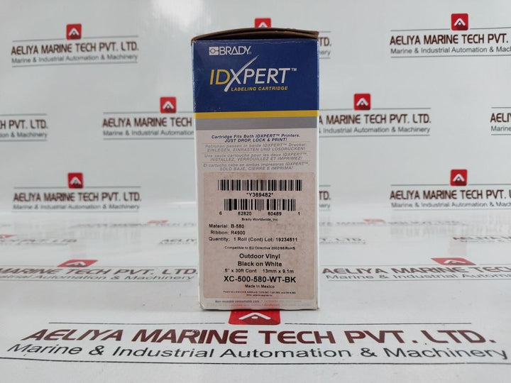 Idxpert Xc-500-580-wt-bk Labeling Cartridge Outdoor Vinyl 13Mm X 9.1M