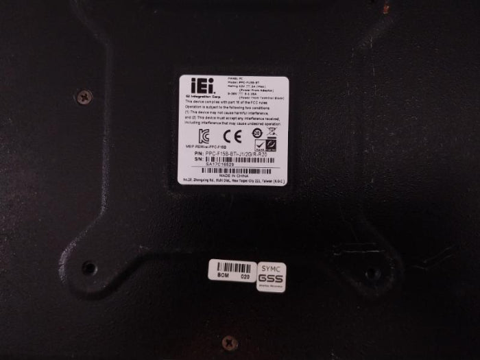 Iei Ppc-f15B-bt Industrial Panel Pc Ppc-f15B-bti-j1/2G/R-r20 12Vdc 5A
