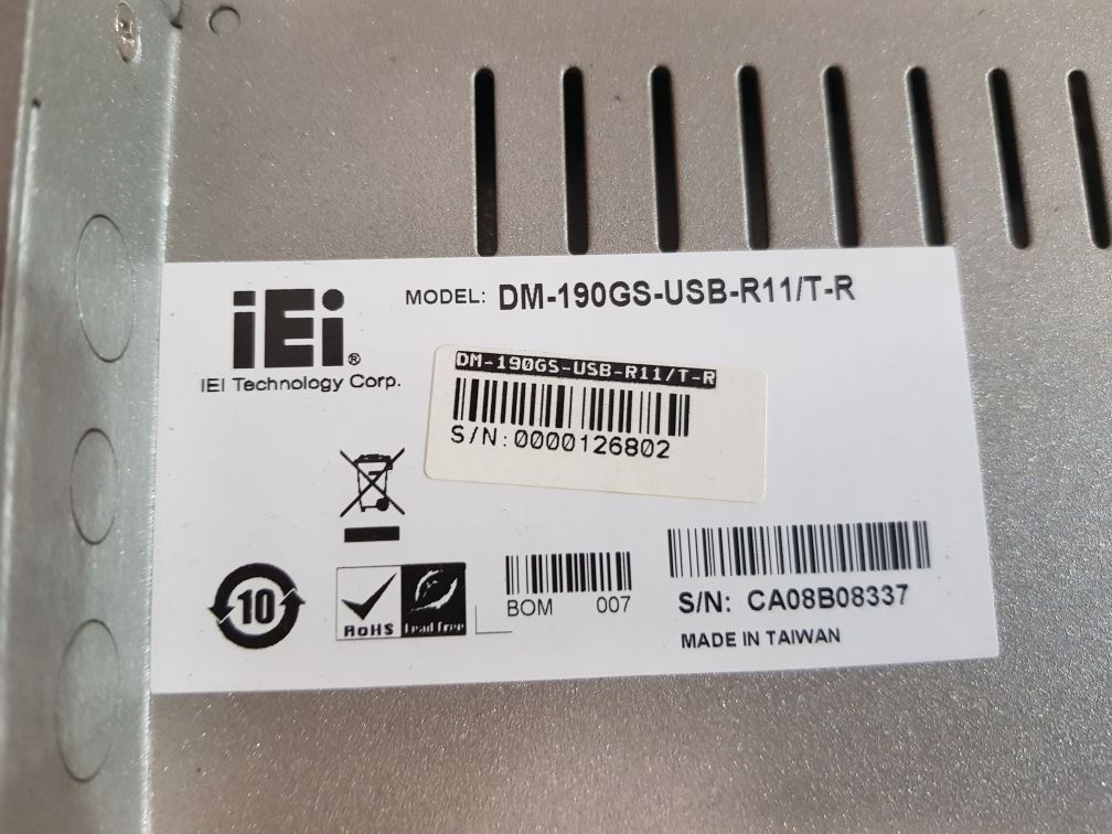 Iei Technology DM-190GS-USB-R11/T-R Display Monitor (Not Working)