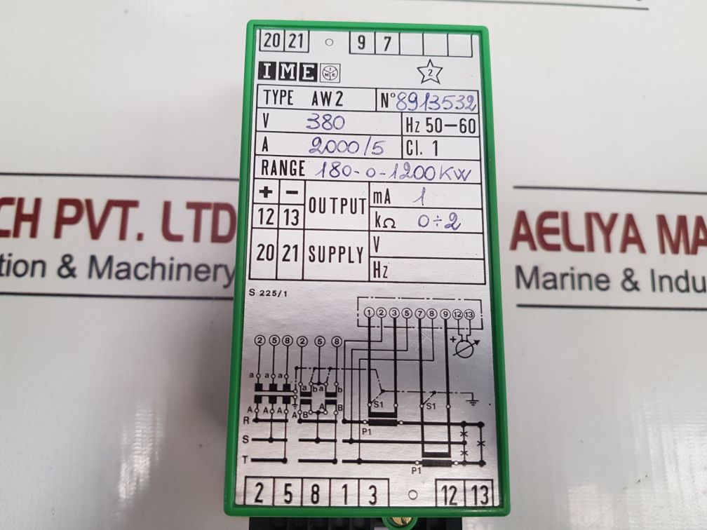 Ime Aw2 Relay Alarm 180-0-1200 Kw
