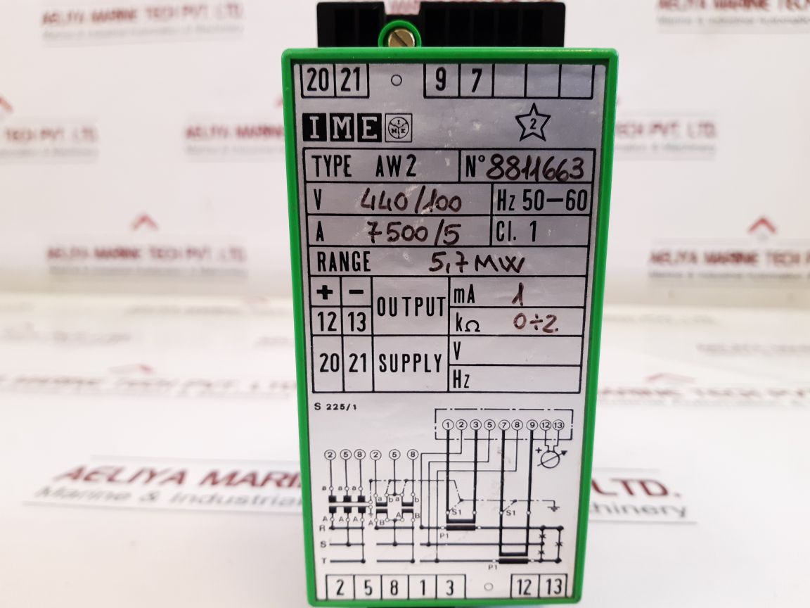 Ime Aw2 Relay Alarm 440/100V 50-60Hz,7500/5 A