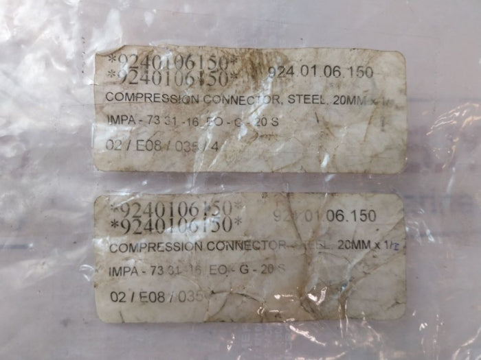 Impa 73-31-16 20Mm X 1/2 Steel Compression Connector S1208