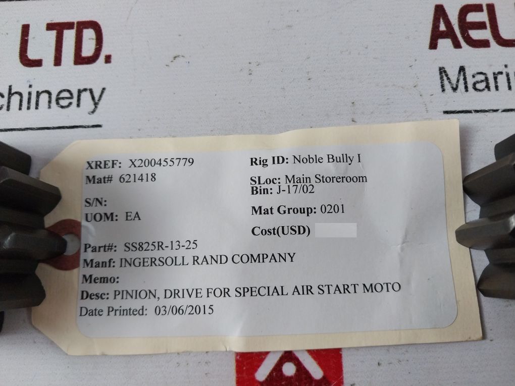 Ingersoll Rand Ss825R-13-25 Drive Pinion