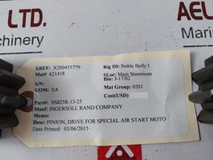 Ingersoll Rand Ss825R-13-25 Drive Pinion