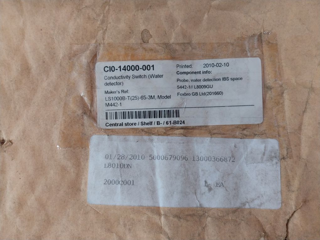 Intempco Ls1000f-l056-e120 Conductivity Switch (Water Detector) Class I Div 1