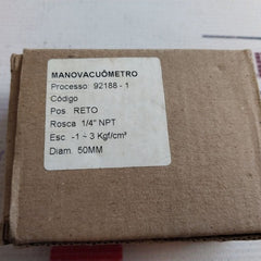 Iope Cl B 1/4" Npt Pressure Gauge 92188-1