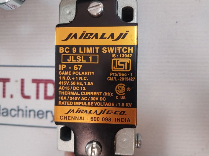 Jaibalaji Bc 9 Tight Limit Switch Ip-67