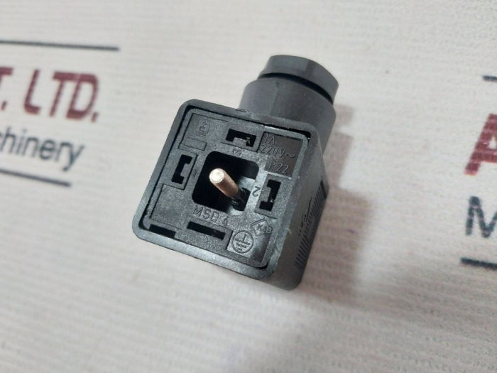K&B MSD4 Solenoid Valve Connector 1A 220V