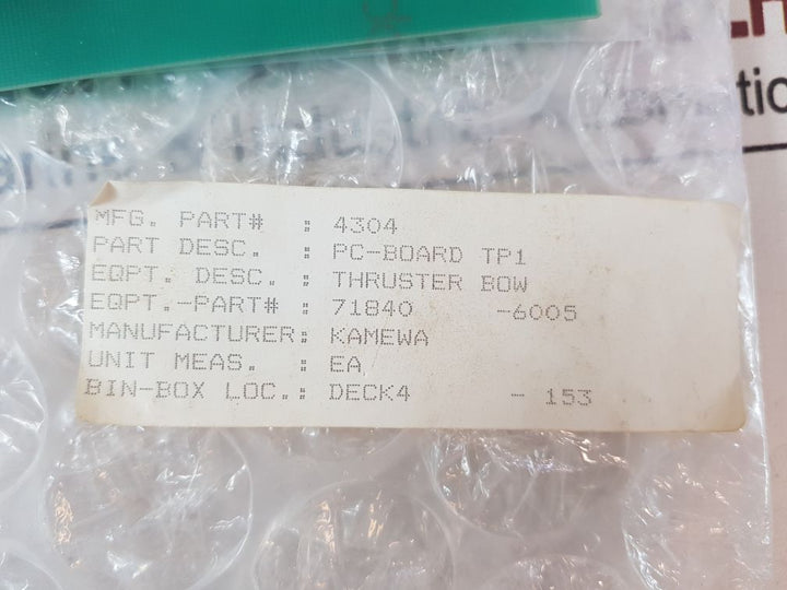 Kamewa KMW 582826c Printed Circuit Board 635315