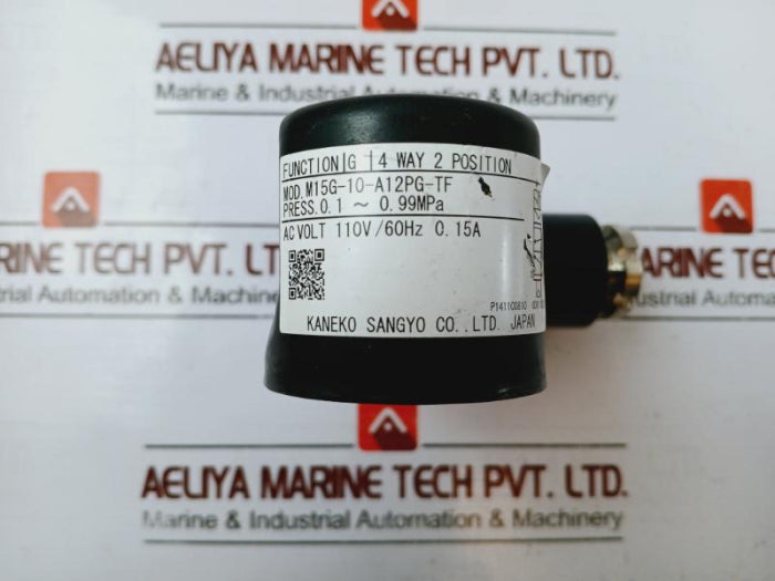 Kaneko Sangyo M15g-10-a12pg-tf Solenoid Valve 4-way 2-position 0.1-0.99mpa