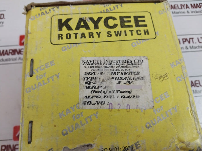 Kaycee Srp113a/lg/gc Rotary Switch 16a 250v/10a 440v Ac