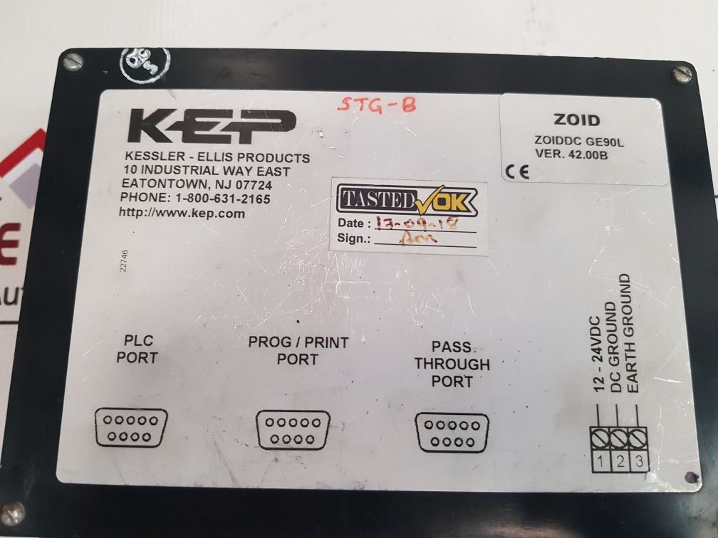 Cegelec Kep Zoid Zoiddc Ge90L Operator Interface Panel