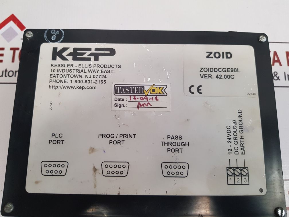 Cegelec Kep Zoiddcge90L Operator Panel Mcr820