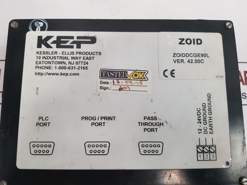 Cegelec Kep Zoid Dcge90L Operator Interface Panel