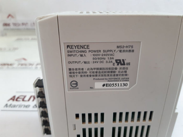 Keyence Ms2-h75 Switching Power Supply 100V-240Vac 50/60Hz 1.9A