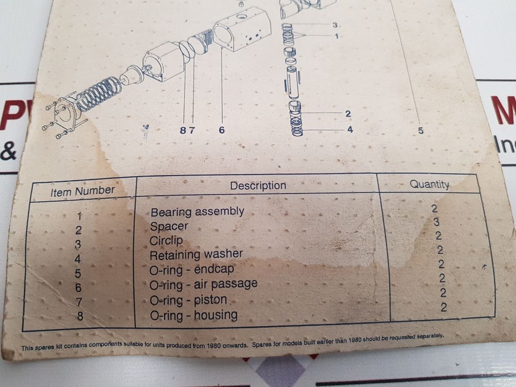 Keystone 79-012-s Spares Kit 29Ll68