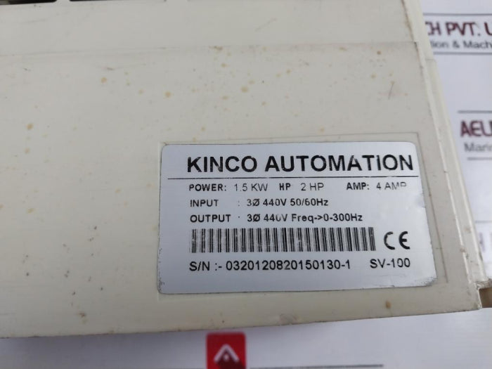Kinco Sv100 Ac Drives 1.5Kw Input: 440V 50/60Hz , 0-300Hz