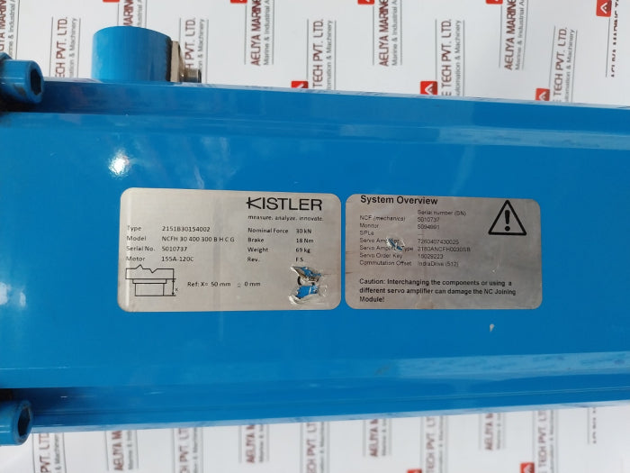 Kistler 2151b30154002 Ncfh30400300bhcg Nc Joining Module Hollow Shaft Motor 18nm