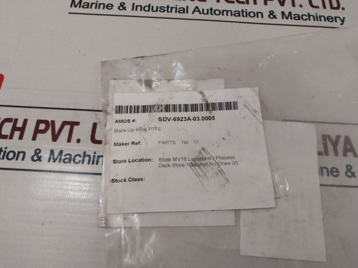 Kitamura Valve 10 Back-UP Ring PTFE SDV-6923A-03.0005