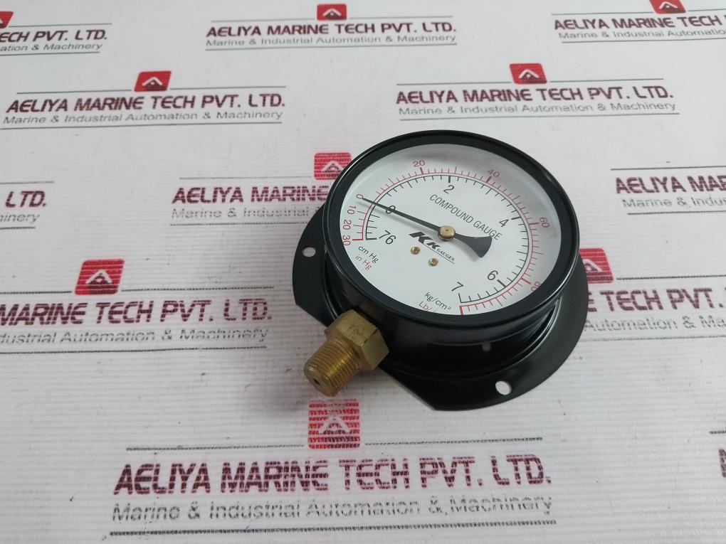 Kk Gauges -30 Inhg, 0 To 100 Lb/In2 Compound Pressure Gauge
