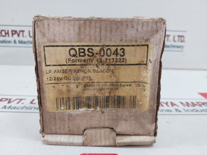 Klaxon Qbs-0043 Lp Amber Xenon Beacon 12/24V Dc