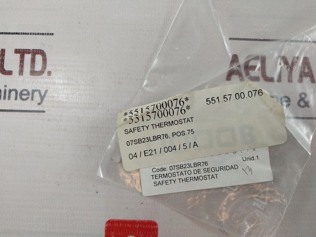 Klixon Rt08L-4238 L110-mr Safety Thermostat 07Sb23Lbr76