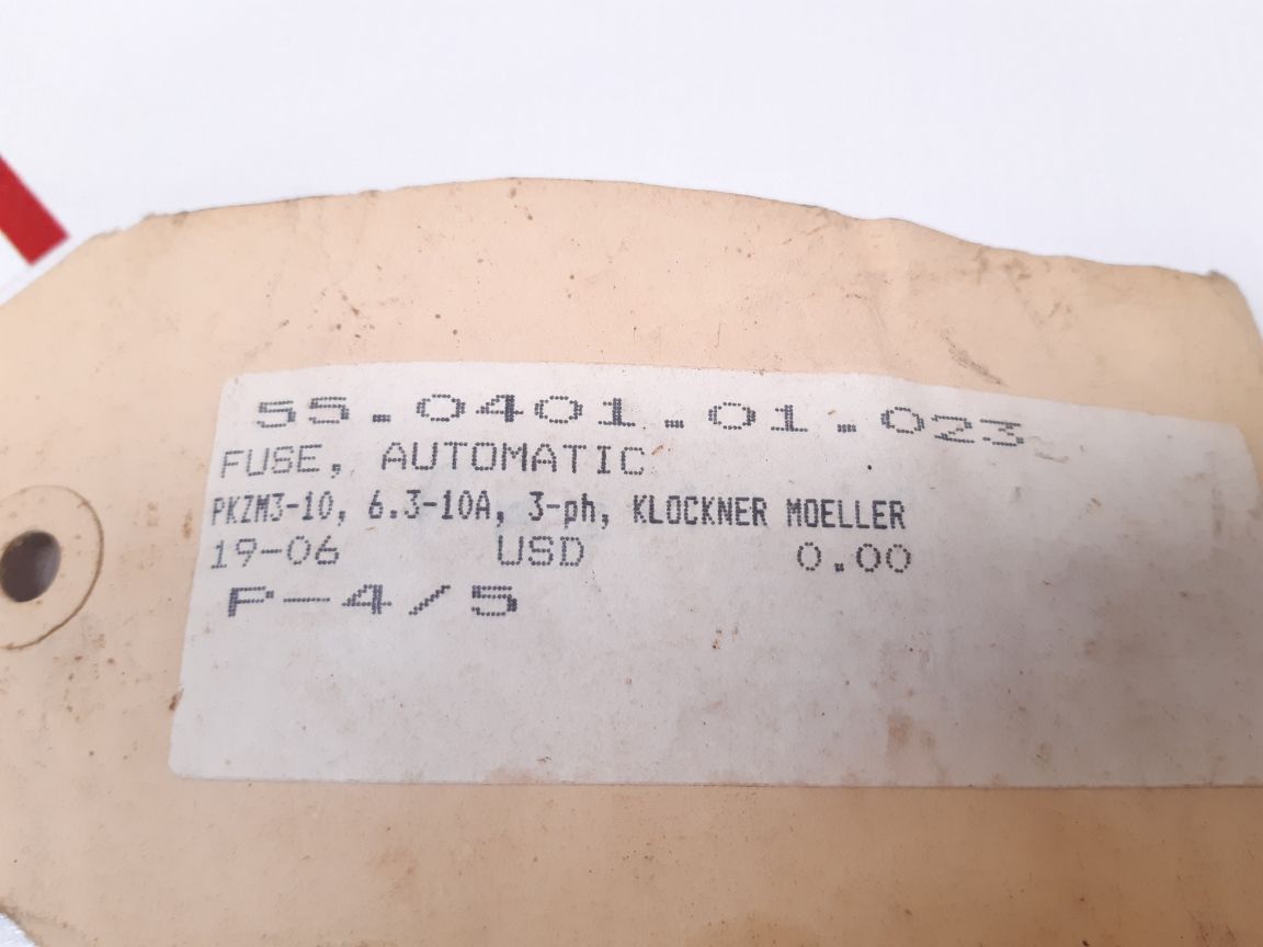 Klockner-moeller Pkzm3-10 Thermal Magnetic Circuit Breaker